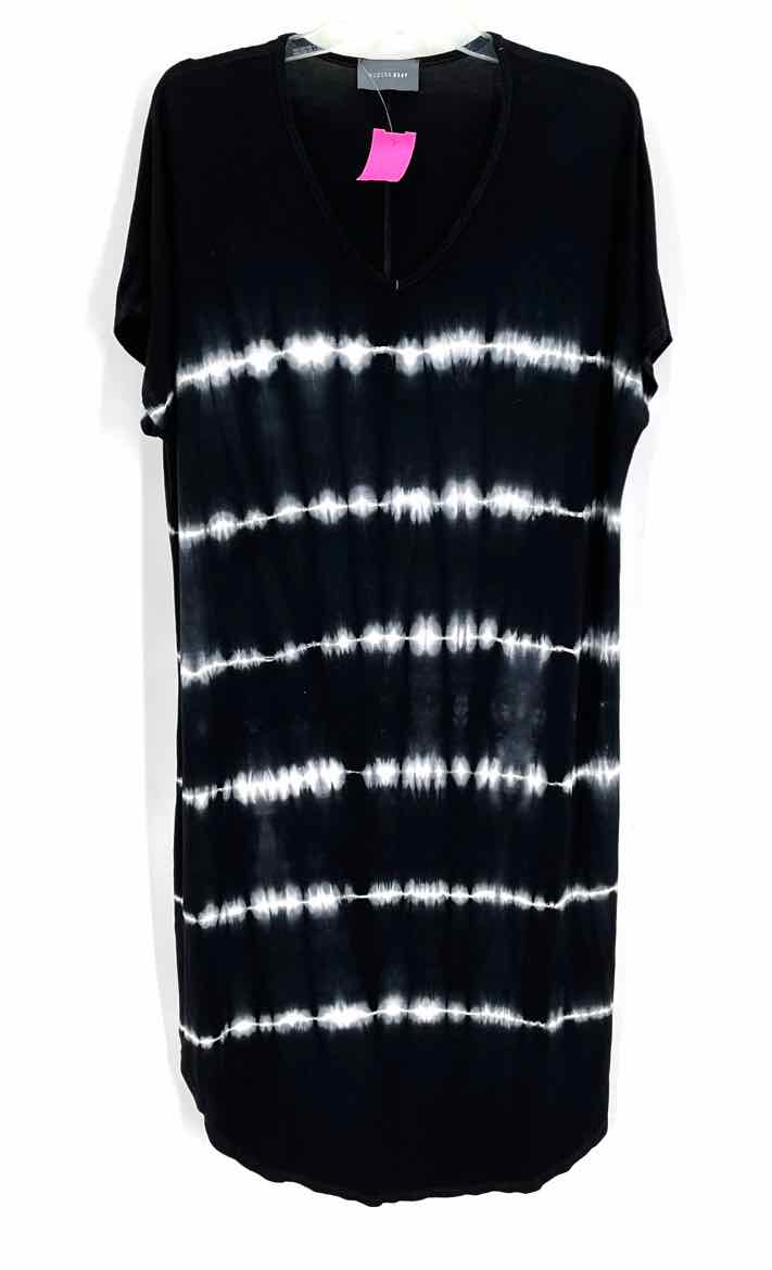 Size S HUDSON GREY Black Print Dress