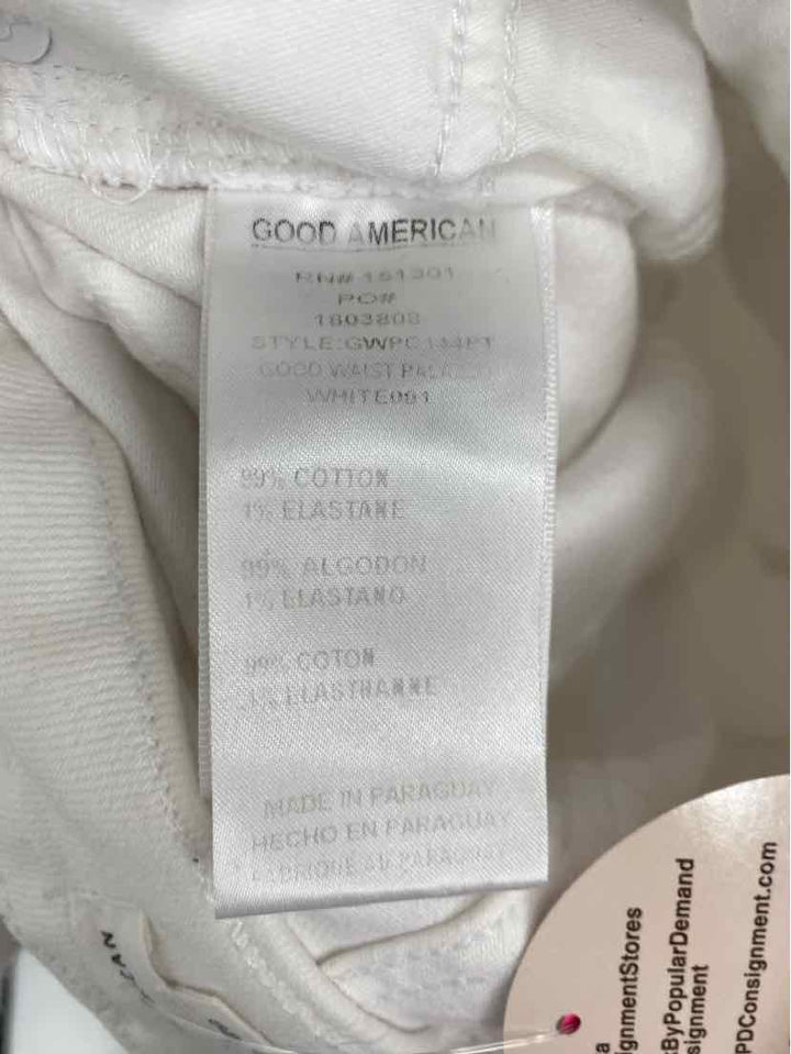 Size 8 GOOD AMERICAN White Pants