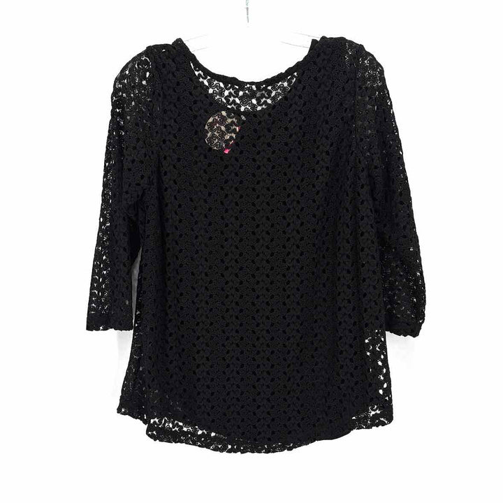 Size XL JM COLLECTION Black Shirt
