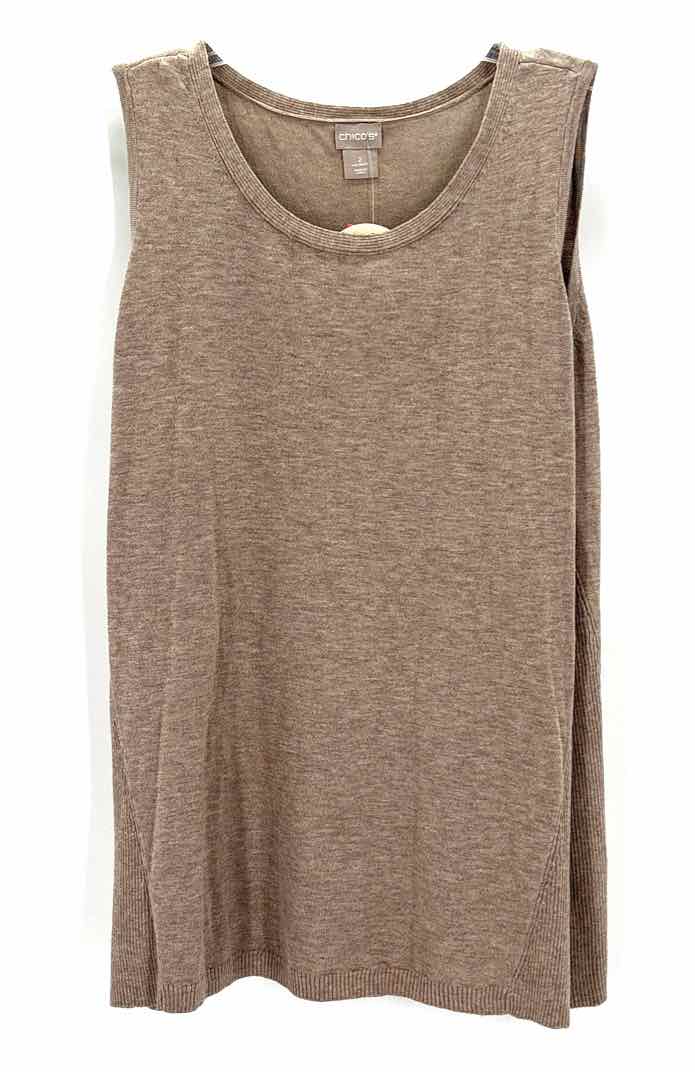 Size L Chico's Taupe Knit Shirt