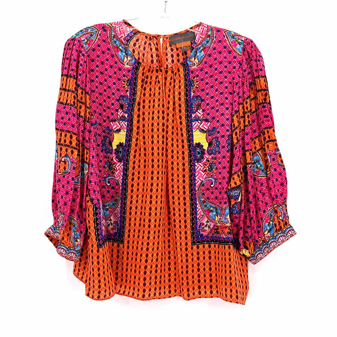 Size S Multi-Color Silk Shirt