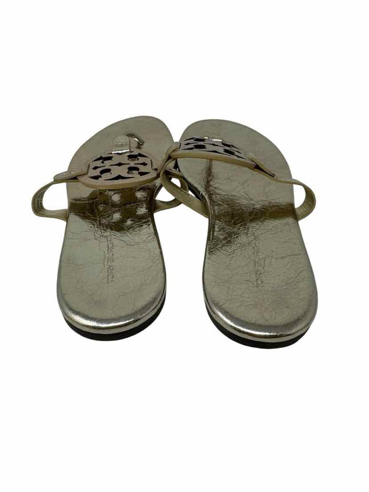 Shoe Size 9.5 Tory Burch Gold Leather Sandals