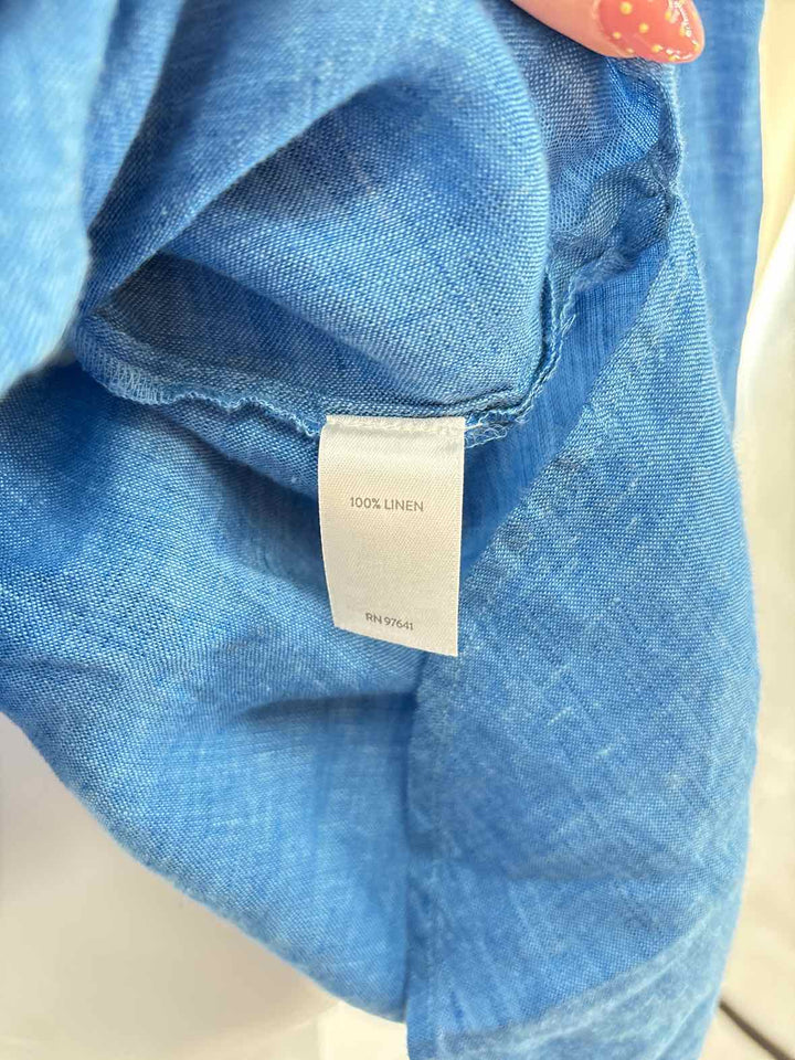 Size 2X J JILL Blue Linen Shirt