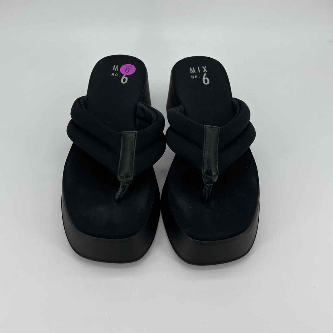 Shoe Size 8 Gianni Bini Black PATENT Sandals