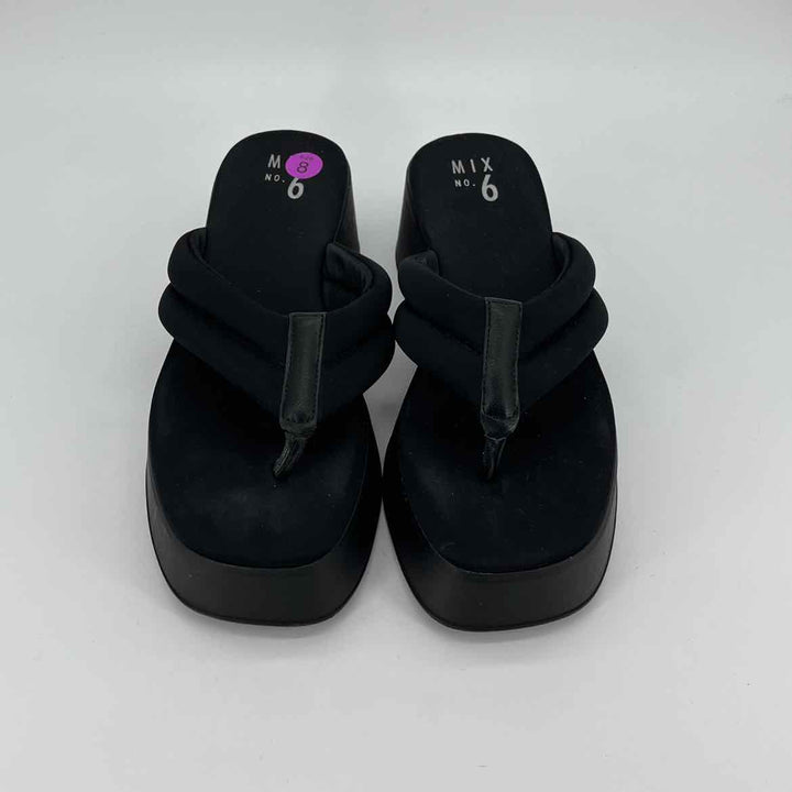 Shoe Size 8 Gianni Bini Black PATENT Sandals