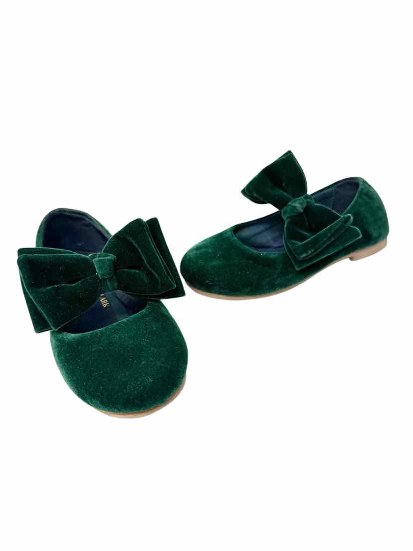 Green Velour Flats