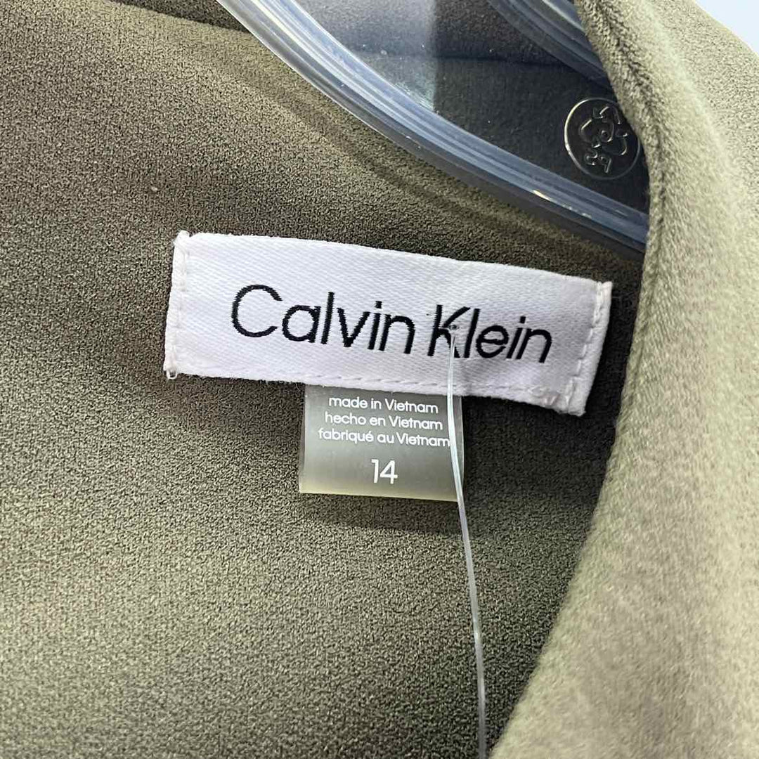 Size 14 Calvin Klein Olive Dress