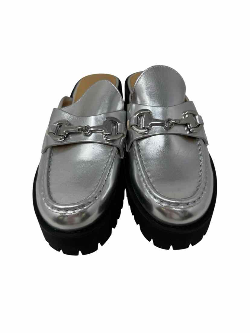 Shoe Size 8 Nine West Silver Mules