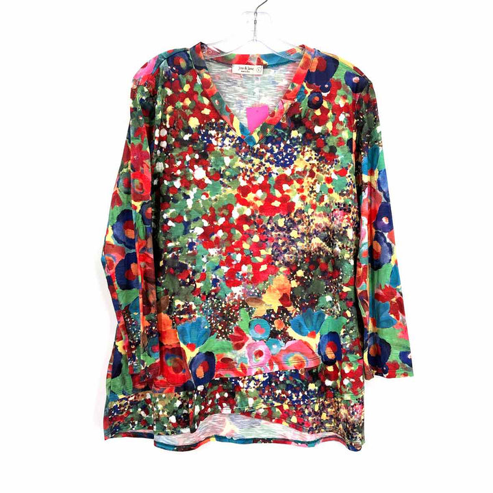 Size L JESS & JANE Multi-Color Shirt