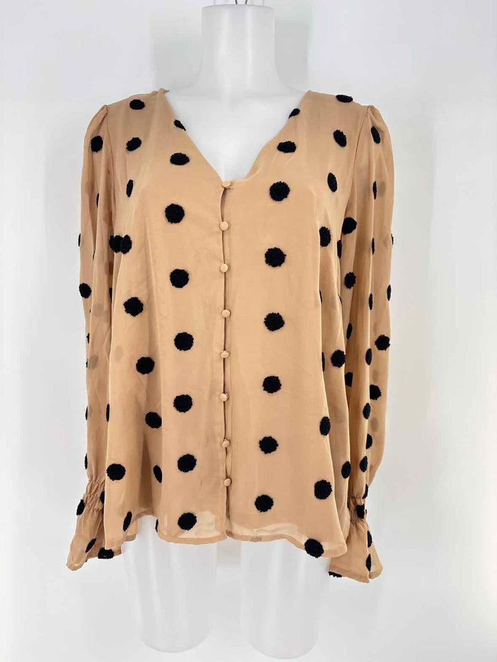 Size L BLU PEPPER Tan Shirt
