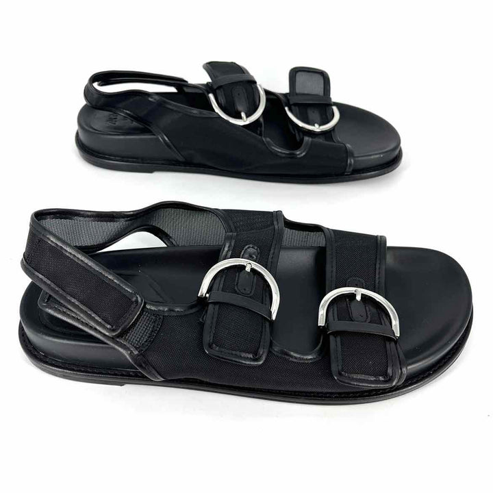 Shoe Size 41 ZARA Black Faux Leather Sandals