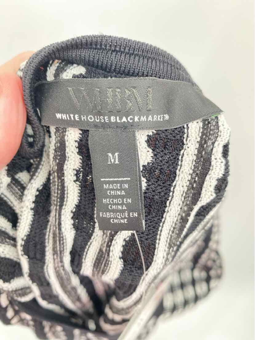 Size M White House Black Market Black/White Shirt