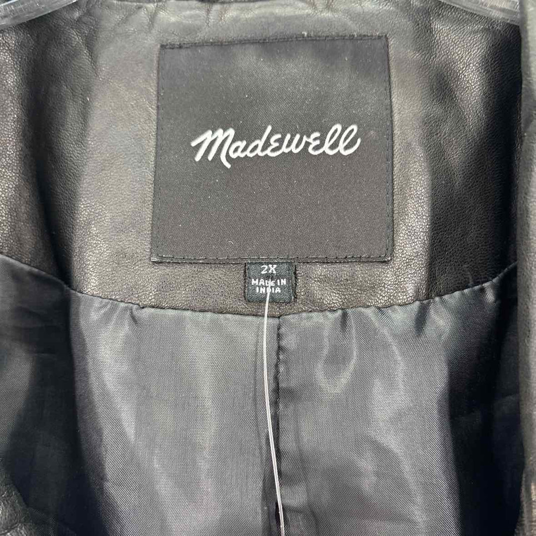 Size 2X MADEWELL Black Leather Jacket