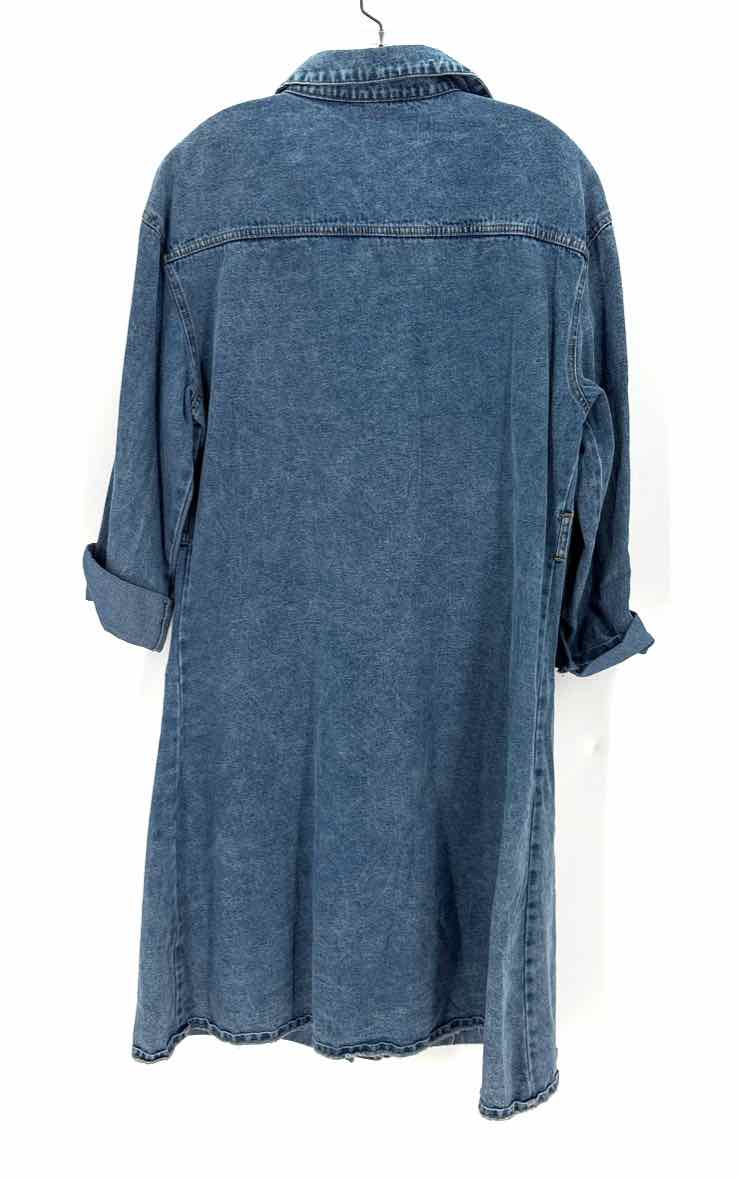 Size L Blue Denim Dress