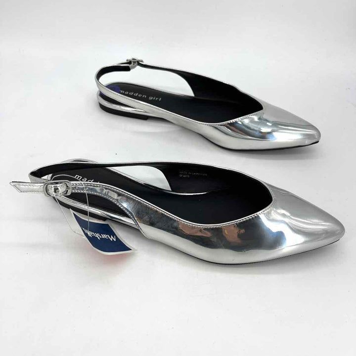 Shoe Size 8.5 Steve Madden Silver Flats