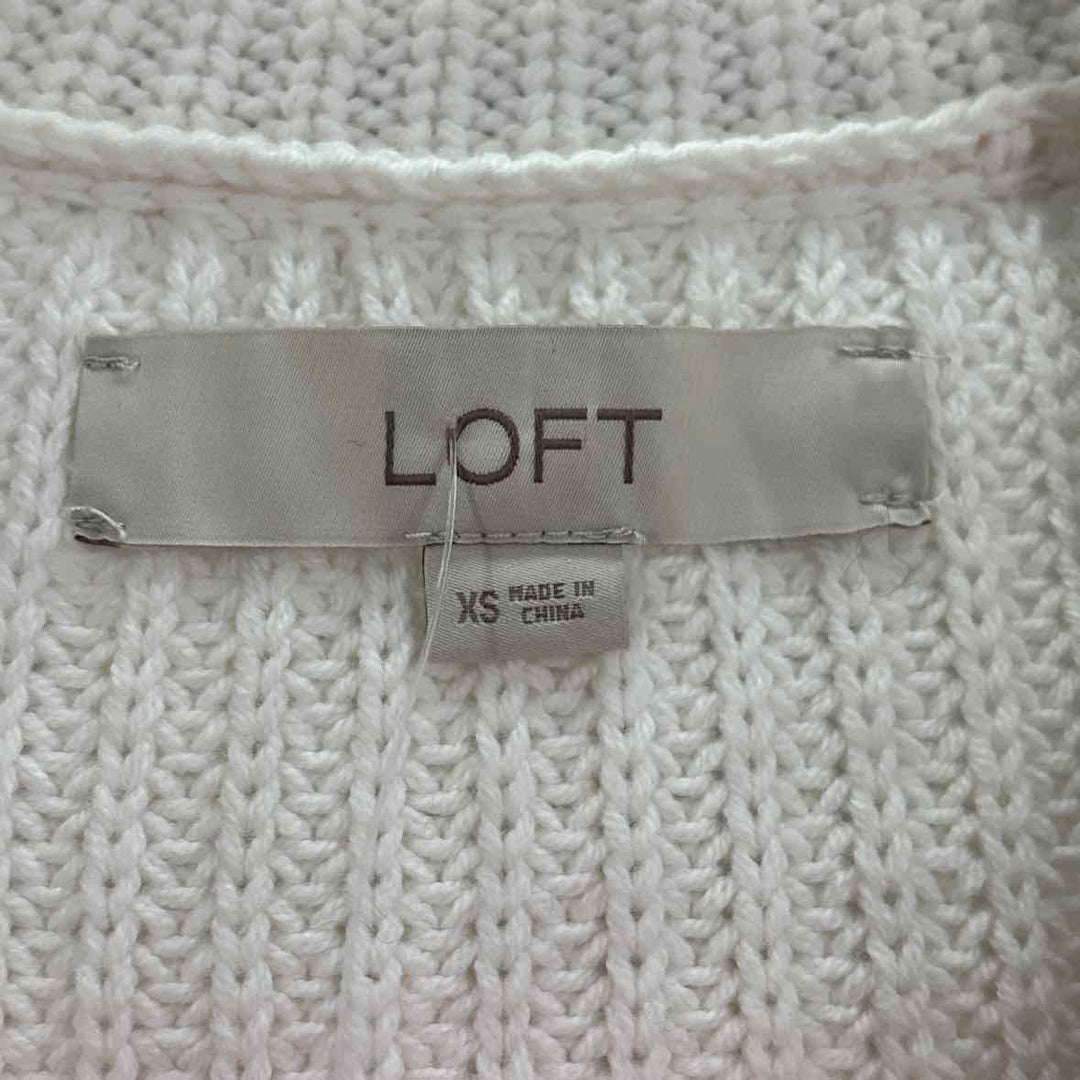 Size XS Ann Taylor Ivory Knit Cardigan