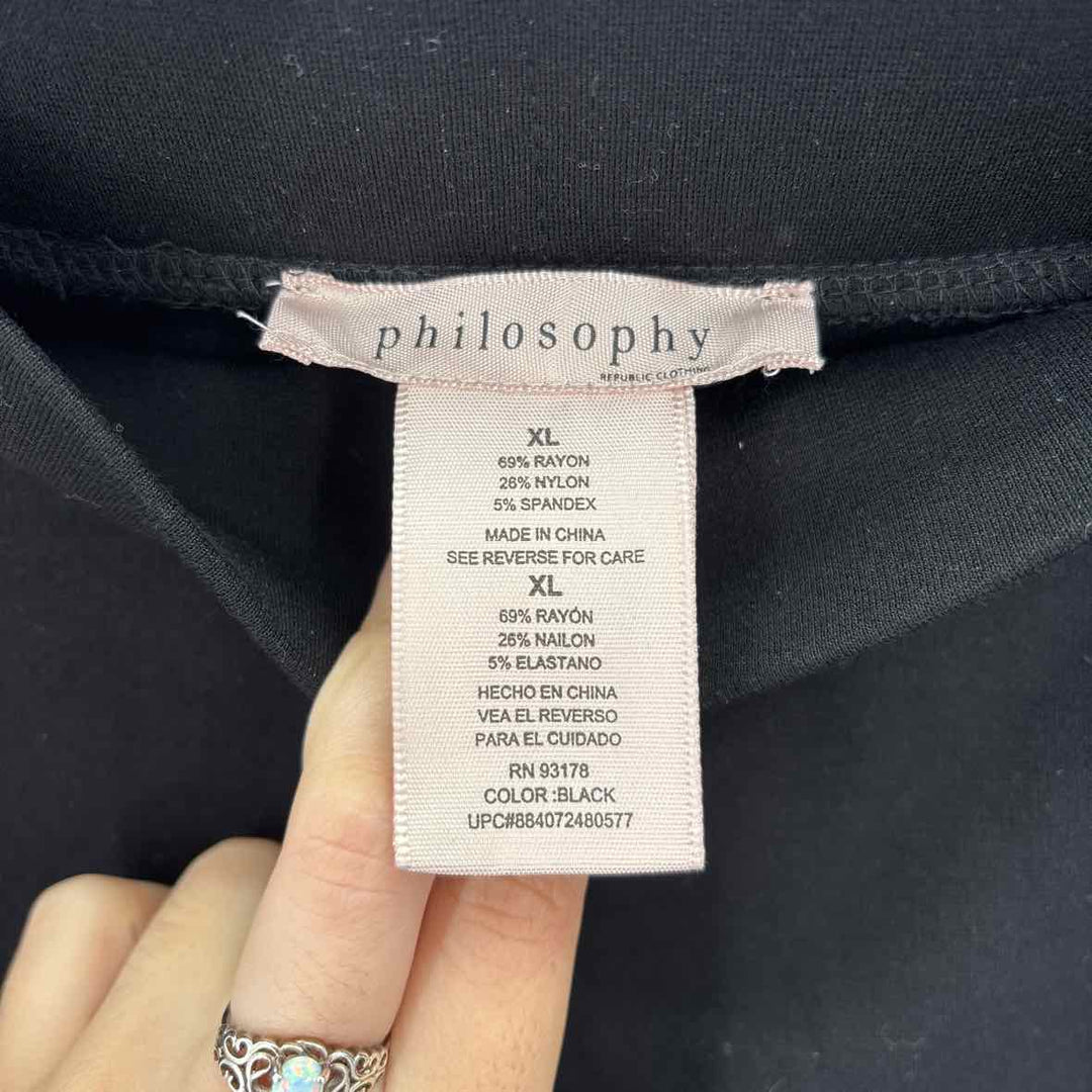 Size XL PHILOSPHY Black Knit Leggings