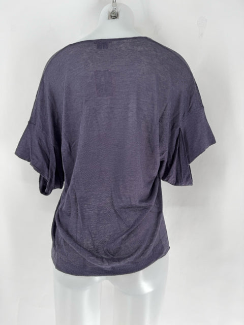 Size S THEORY Purple Knit Shirt