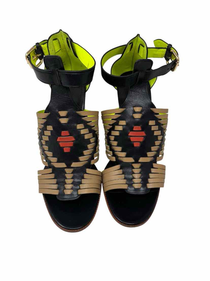 Shoe Size 10 Coach Brown Print Sandals