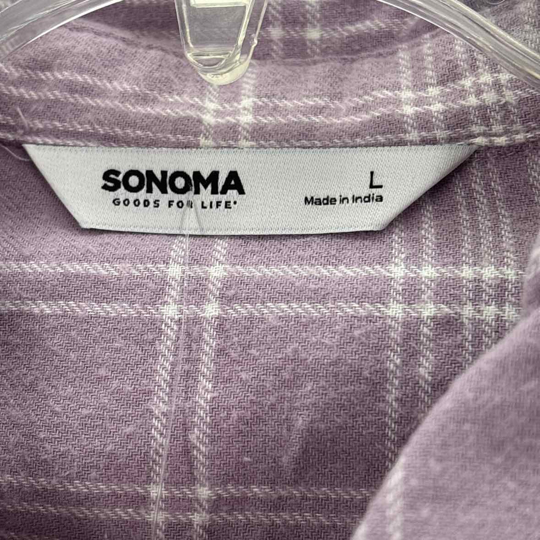 Size L SONOMA Lavender Flannel Shirt