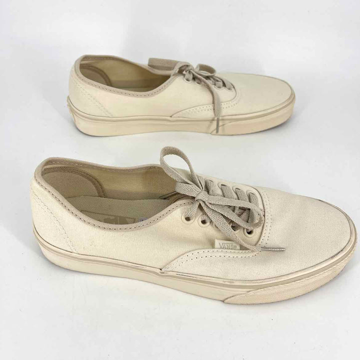 Shoe Size 8.5 Vans Cream Canvas Sneakers