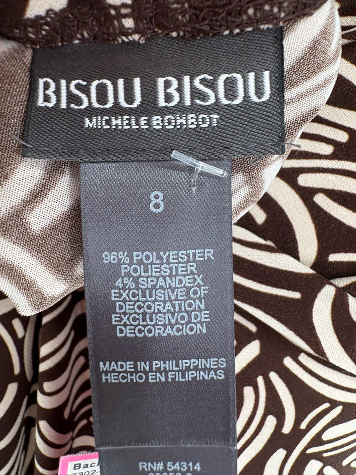 Size 8 BISOU BISOU Brown Dress