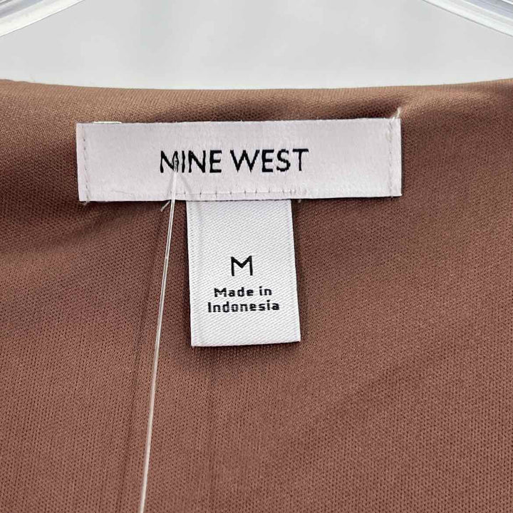 Size M Nine West Brown Sateen Dress