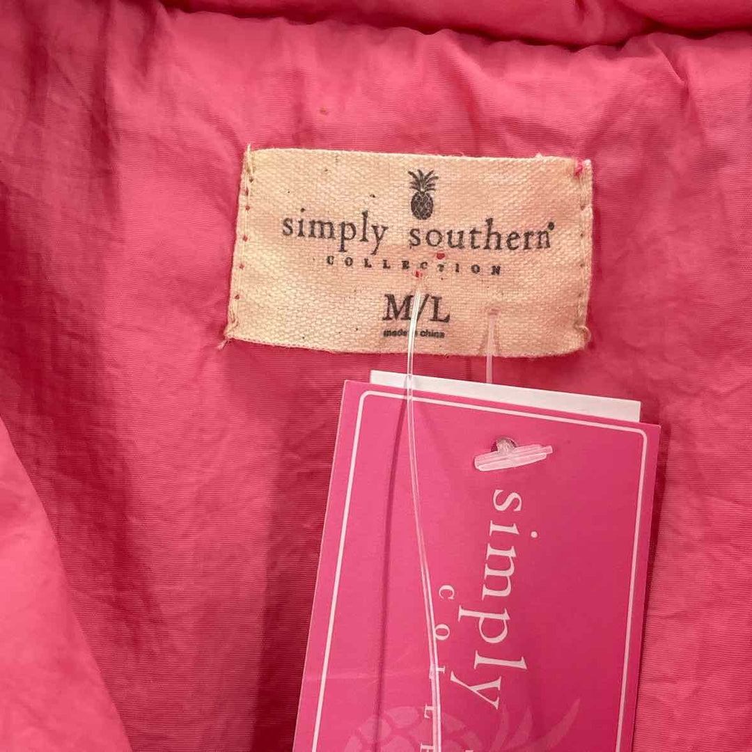 Size M/L SIMPLY SOUTHERN Pink Quilted Vest