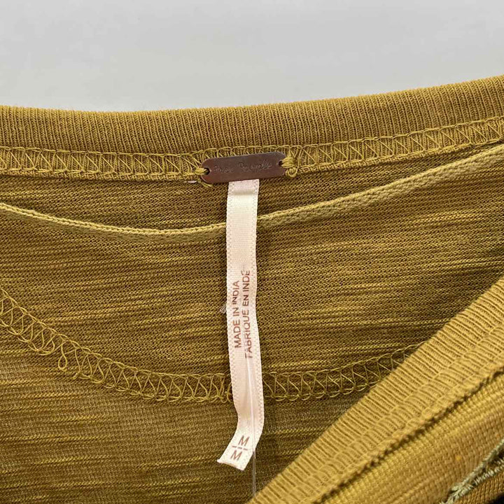 Size M FREE PEOPLE Olive Knit Shirt