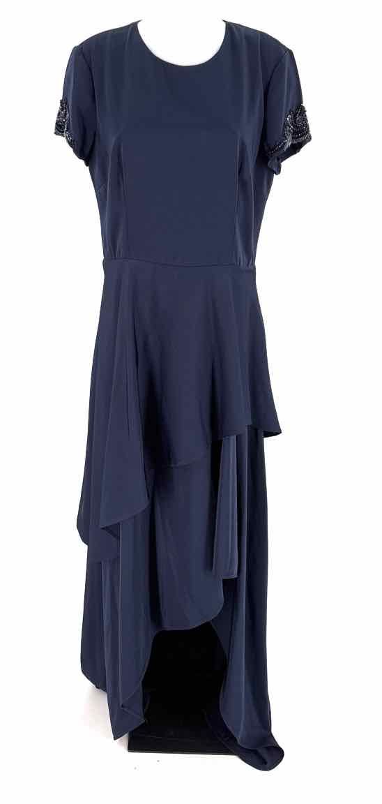 Size 14 DAVID MEISTER Navy Chiffon Dress