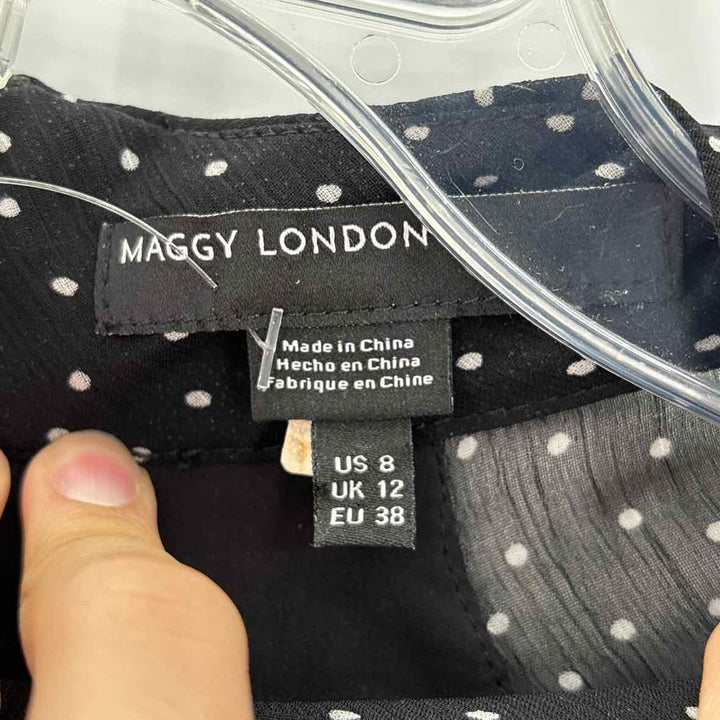Size 8 MAGGY LONDON Black Dress