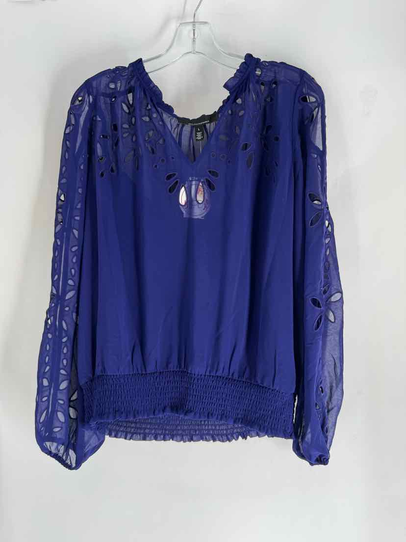 Size L White House Black Market Purple Shirt