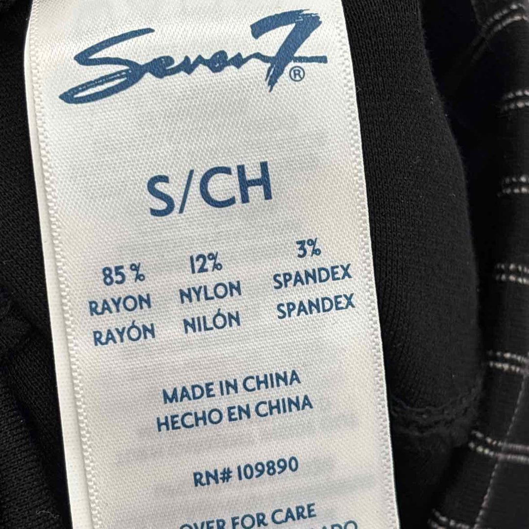 Size S 7 for all Mankind Black Print Pants