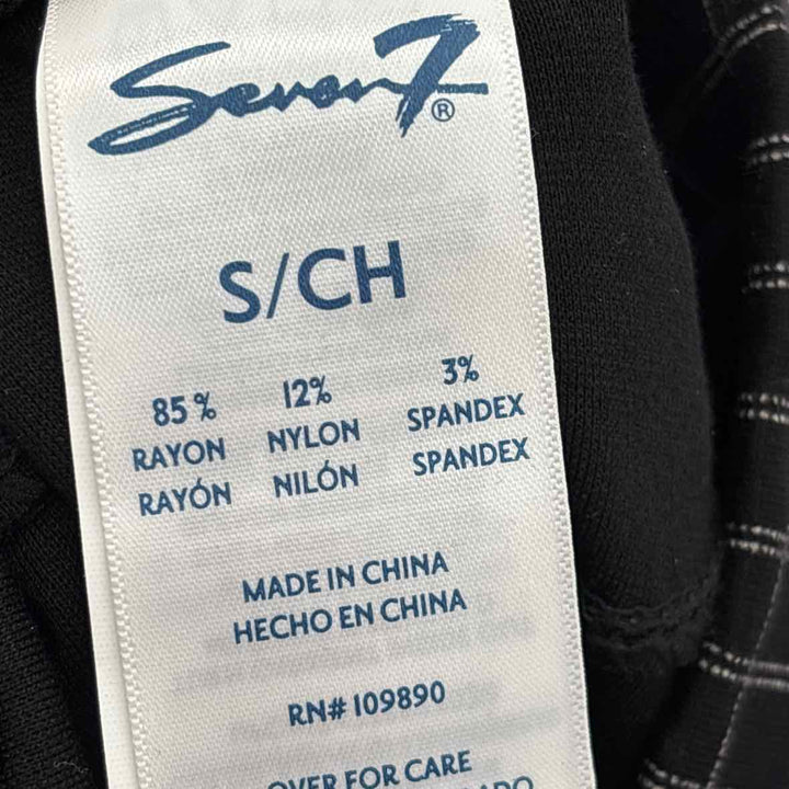 Size S 7 for all Mankind Black Print Pants