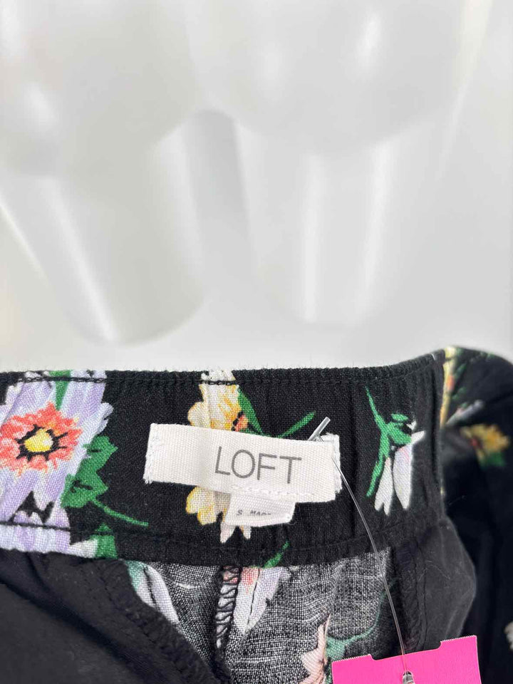 Size S LOFT Black Print Pants