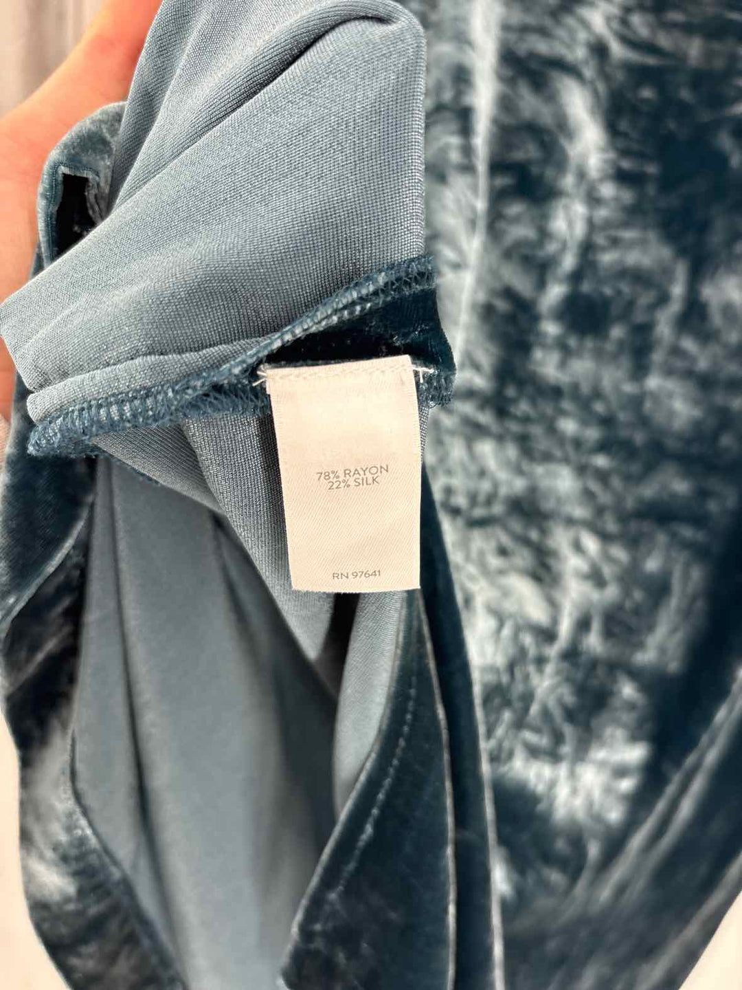Size L J JILL Blue Velour Shirt