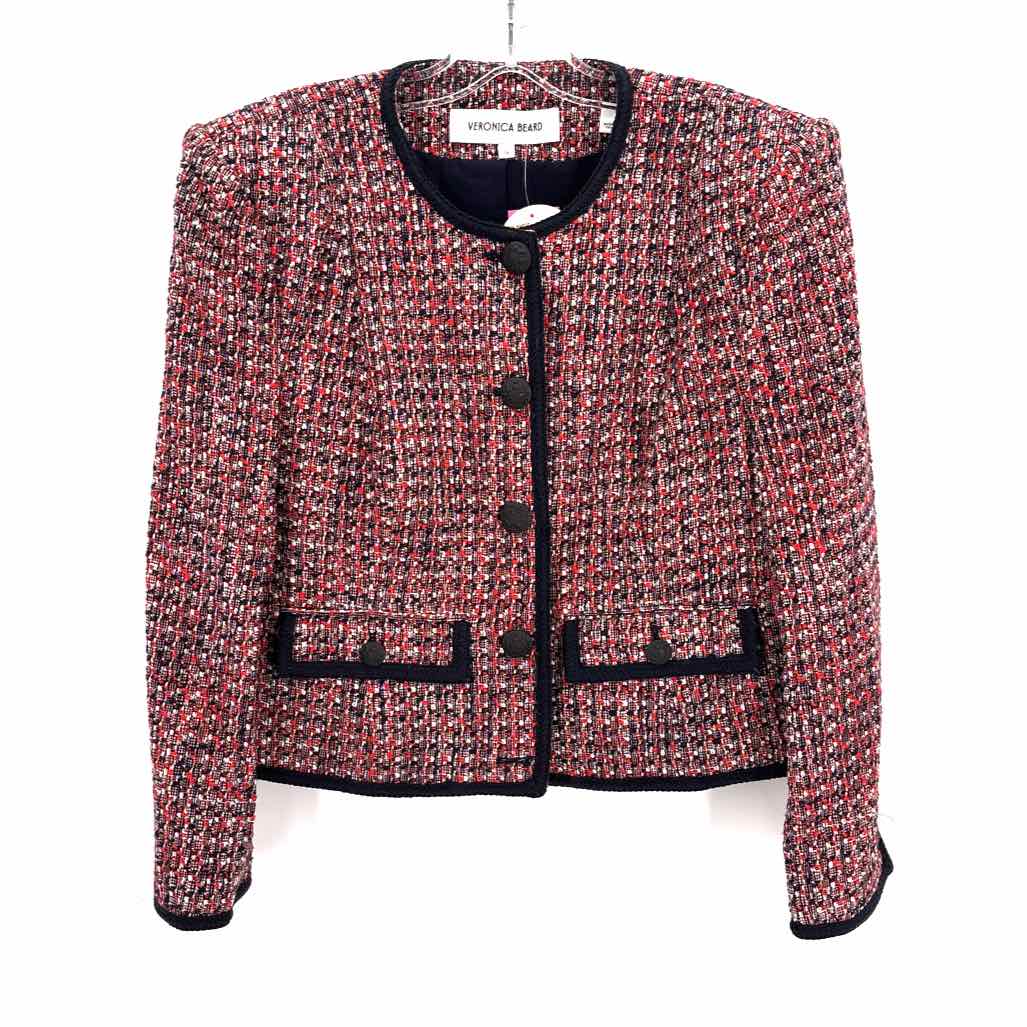Size 16 VERONICA BEARD Multi-Color Tweed Jacket
