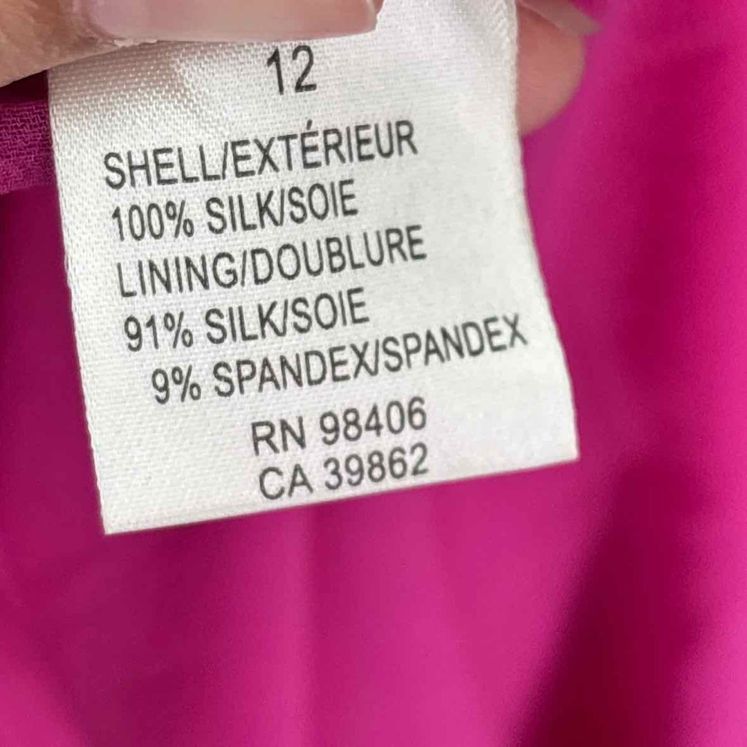 Size 12 THEORY Fuschia Sateen Dress