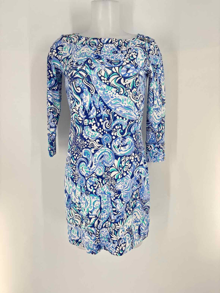 Size XS Lilly Pulitzer Blue Print Dress