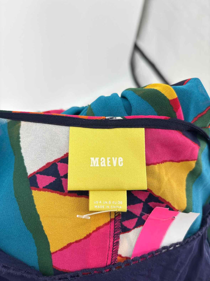 Size 4 MAEVE Multi-Color Dress
