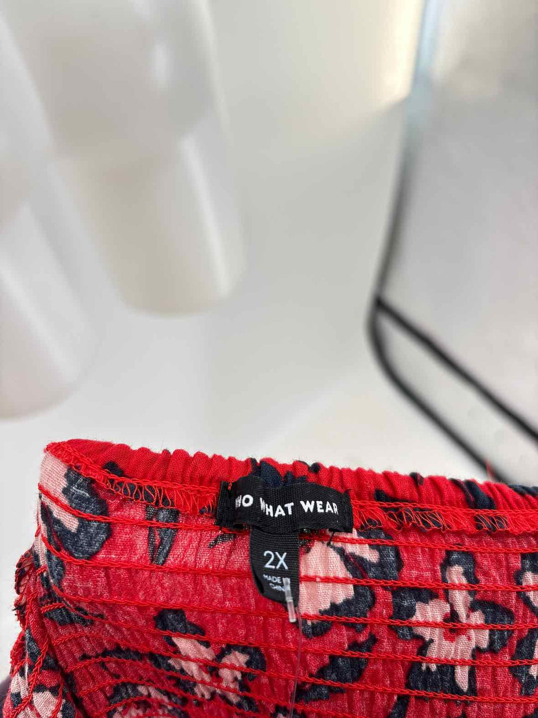 Size 2X who what wear Red Print Dress