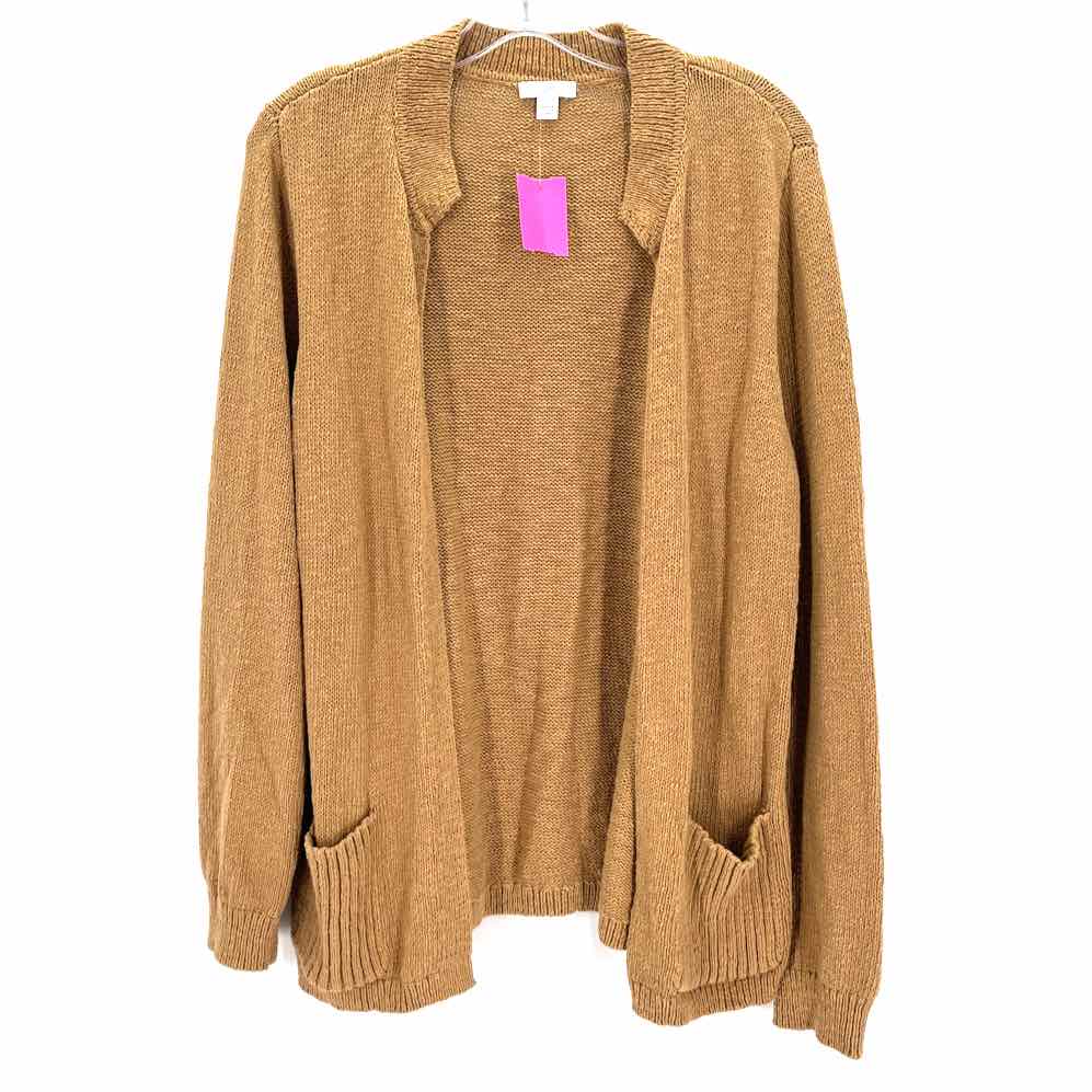Size M J JILL Tan Knit Cardigan
