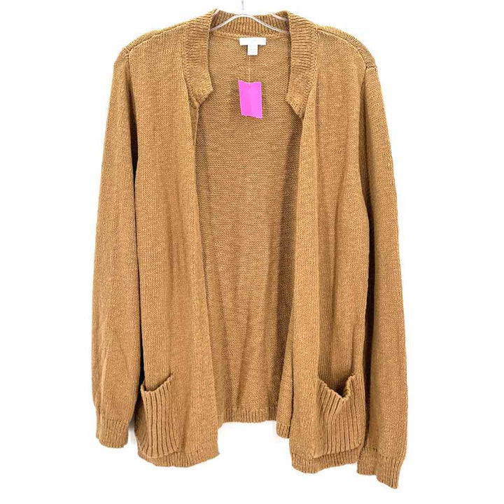 Size M J JILL Tan Knit Cardigan