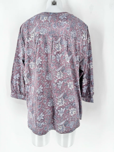 Size 2X J JILL Purple Cotton Shirt