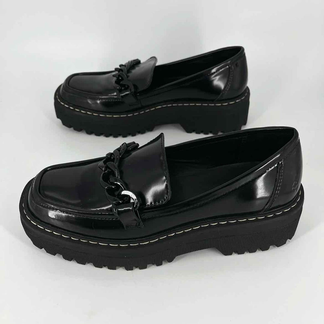 Shoe Size 6.5 Black Faux Leather Loafers