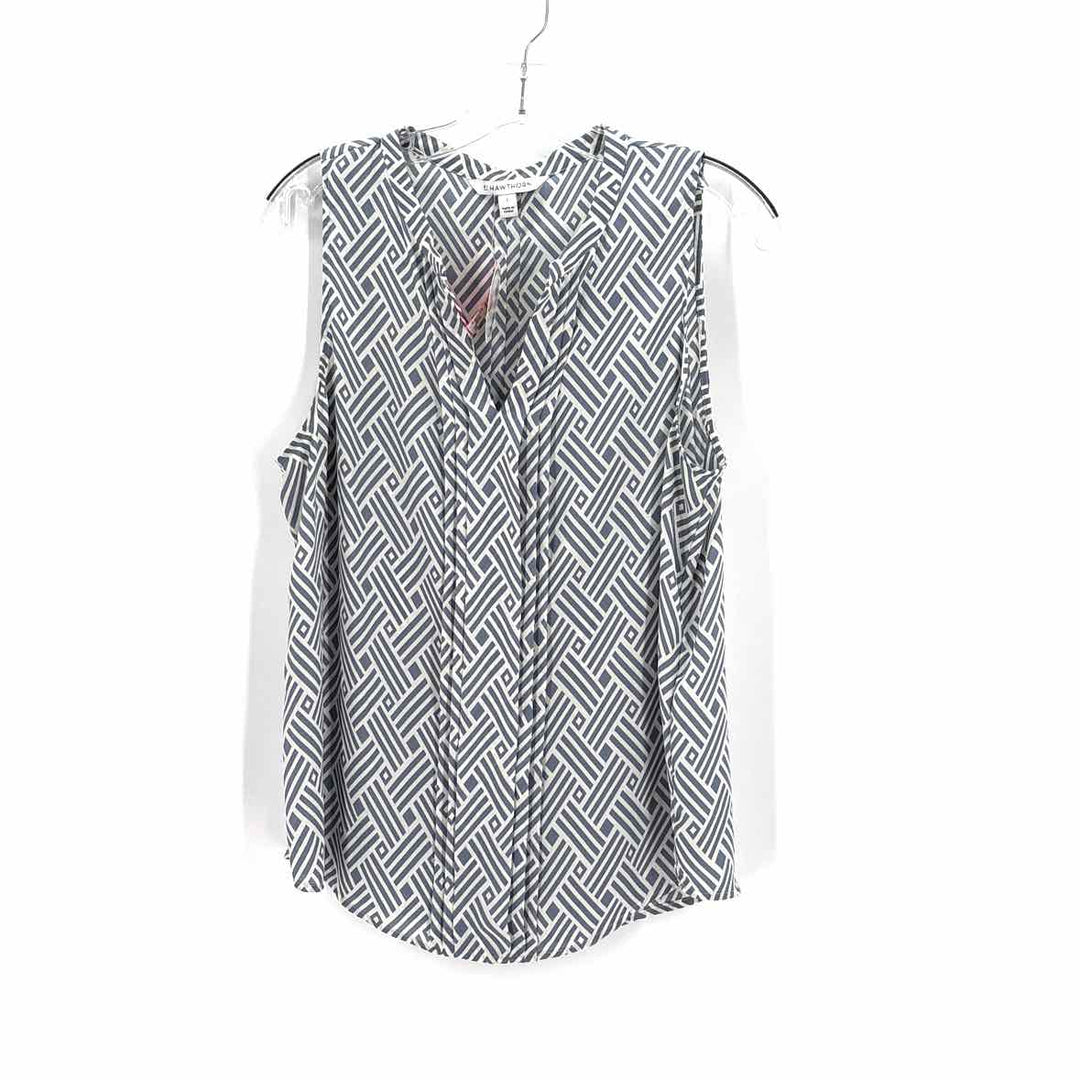 Size L Blue Print Shirt