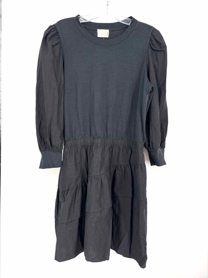 Size M NATION Black Cotton Dress