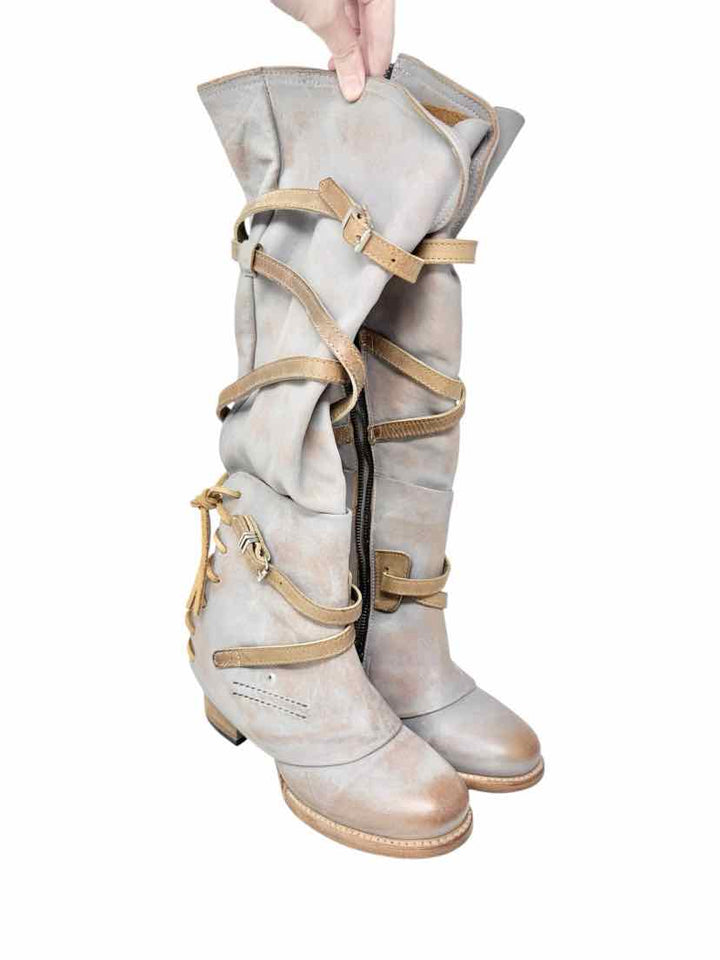 Shoe Size 8 FREEBIRD Gray Leather Boots