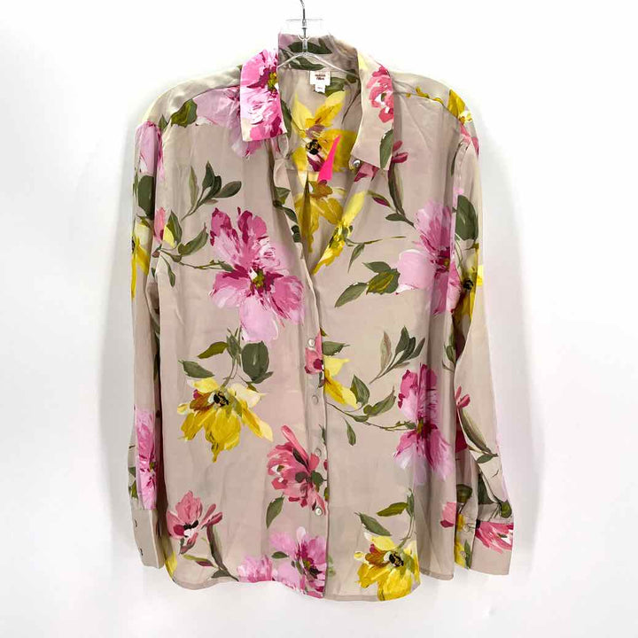 Size M Beige Sateen Shirt