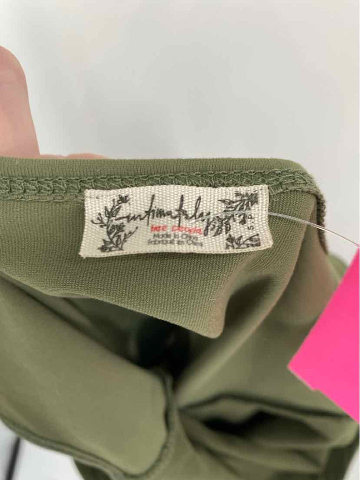 Size M FREE PEOPLE Green Shirt